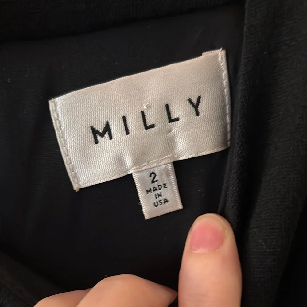 Milly Black Sheath Cocktail Dress with Halter Neckline - Picture 2 of 6